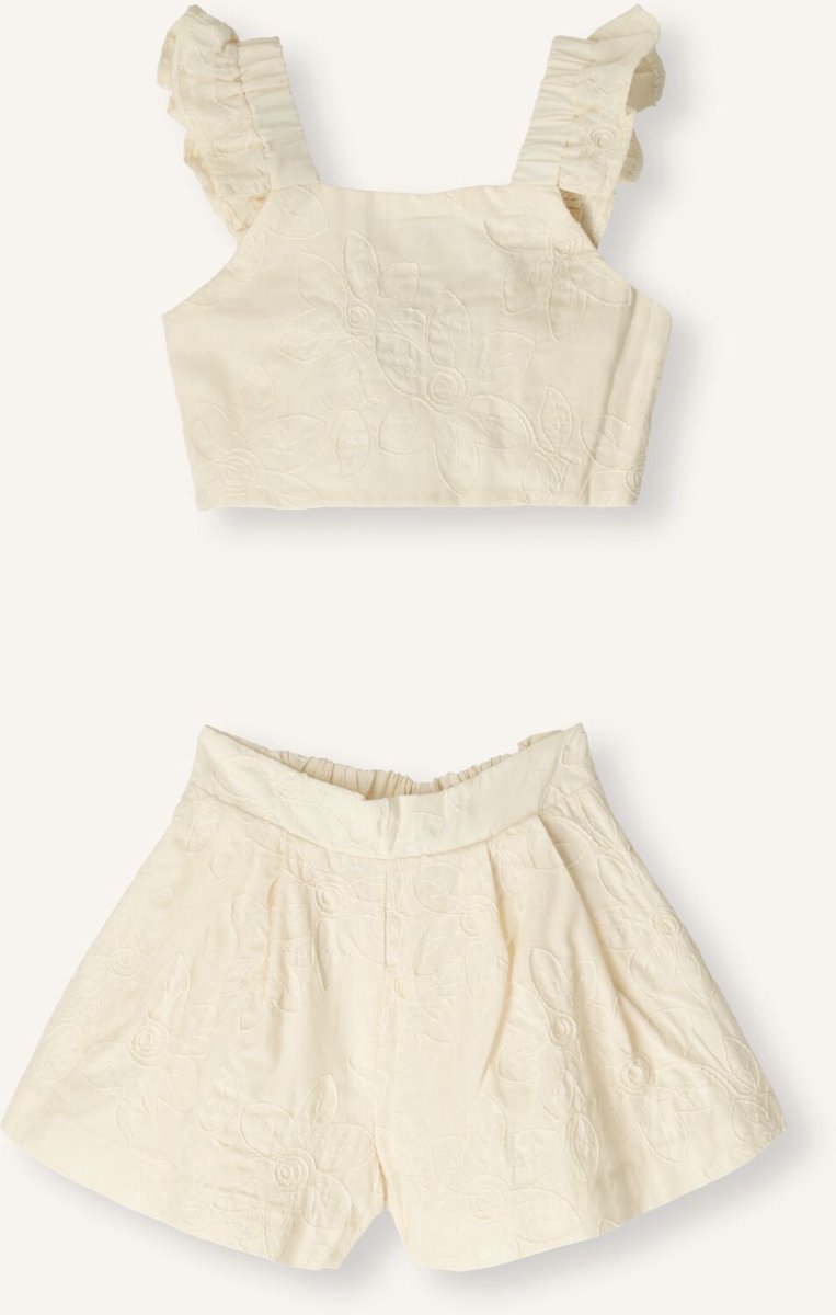 MAYORAL Short Set Tops & T-shirts Meisjes - Shirt - Ecru - Maat 110