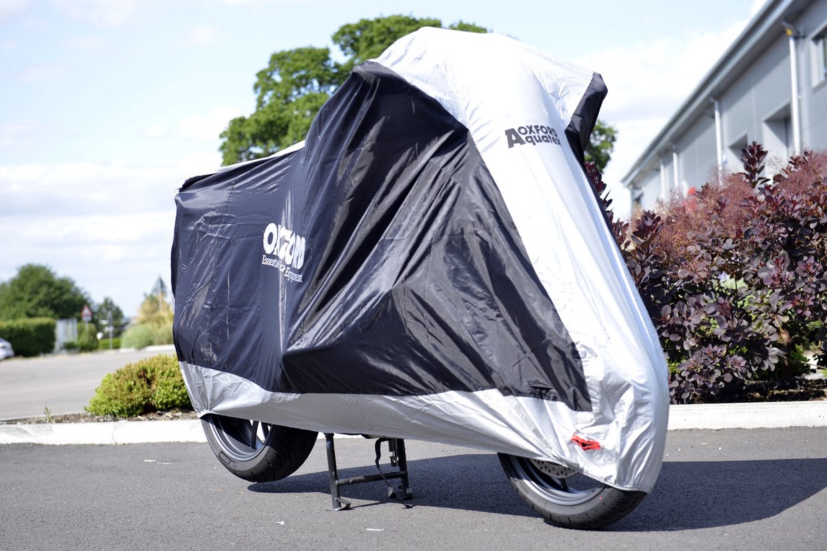 Oxford Aquatex Motorhoes - Scooterhoes - CV202 - Oxford Waterdicht - Inclusief Opbergtas - Gesealde Naden - Voor Binnen en Buiten – Universeel - Maat M - 229 x 99 x 125cm (l x b x h) – foto 7