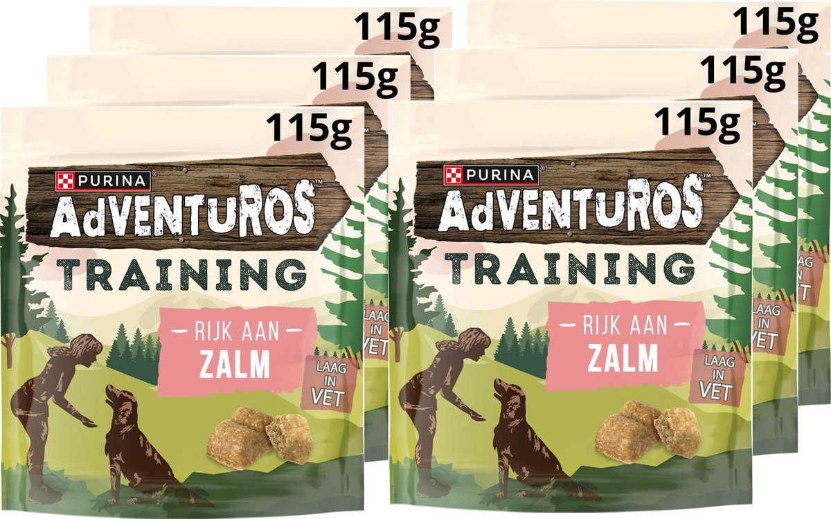 AdVENTuROS Training Treats - Hondensnack - Zalm - 6 x 115 g
