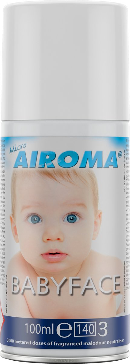 Micro Airoma Navulling 12x 100ml – Babyface – Luchtverfrisser Aerosol – Geschikt voor MVP Dispenser