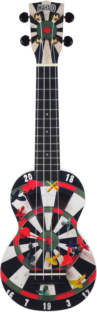 Soprano ukelele - Mahalo MA1 - Art Series - Darts motief - Met draagtas