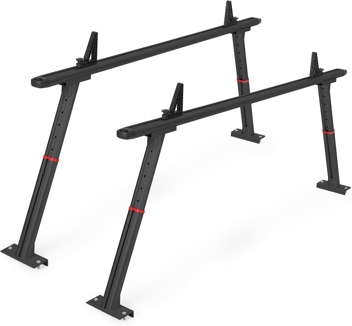 Uitschuifbare pick-updrager - Heavy Duty verstelbare aluminium ladderdrager voor pick-ups - voor kajaks, surfplanken, hout en bouwmateriaal - zwart
