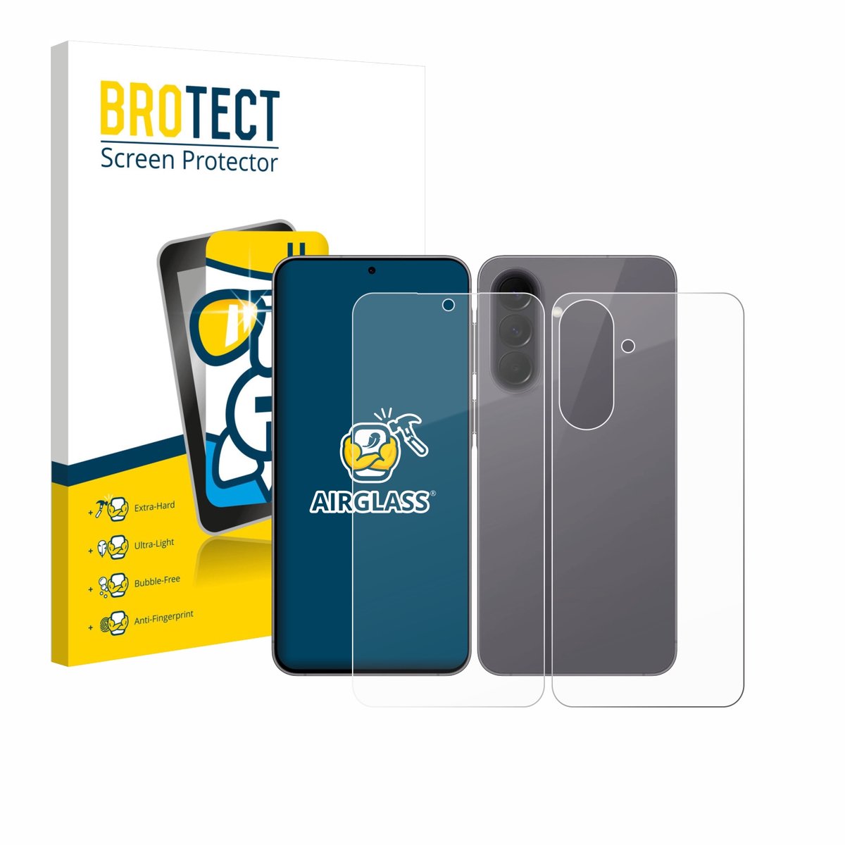 Screenprotector voor Samsung Galaxy A57 5G (Voor+Achter) Beschermglas transparant