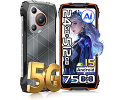 Blackview BL7000 - Smartphone 5G - 6.78 inch - Android 15 - 24GB RAM - 512GB ROM - 50MP Camera - 7500mAh - IP68 Waterdicht - NFC - OTG - GPS - FM - Oranje