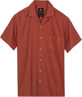 Giordano – Capri – Heren – Korte mouwen – Katoen/Linnen - Overhemd – Roestrood – 616002-31