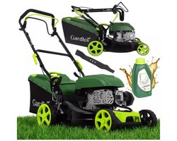 Gardlov Krachtige benzine grasmaaier met 50 liter opvangbak en 8 maaihoogtes en 40,6 cm maaibreedte