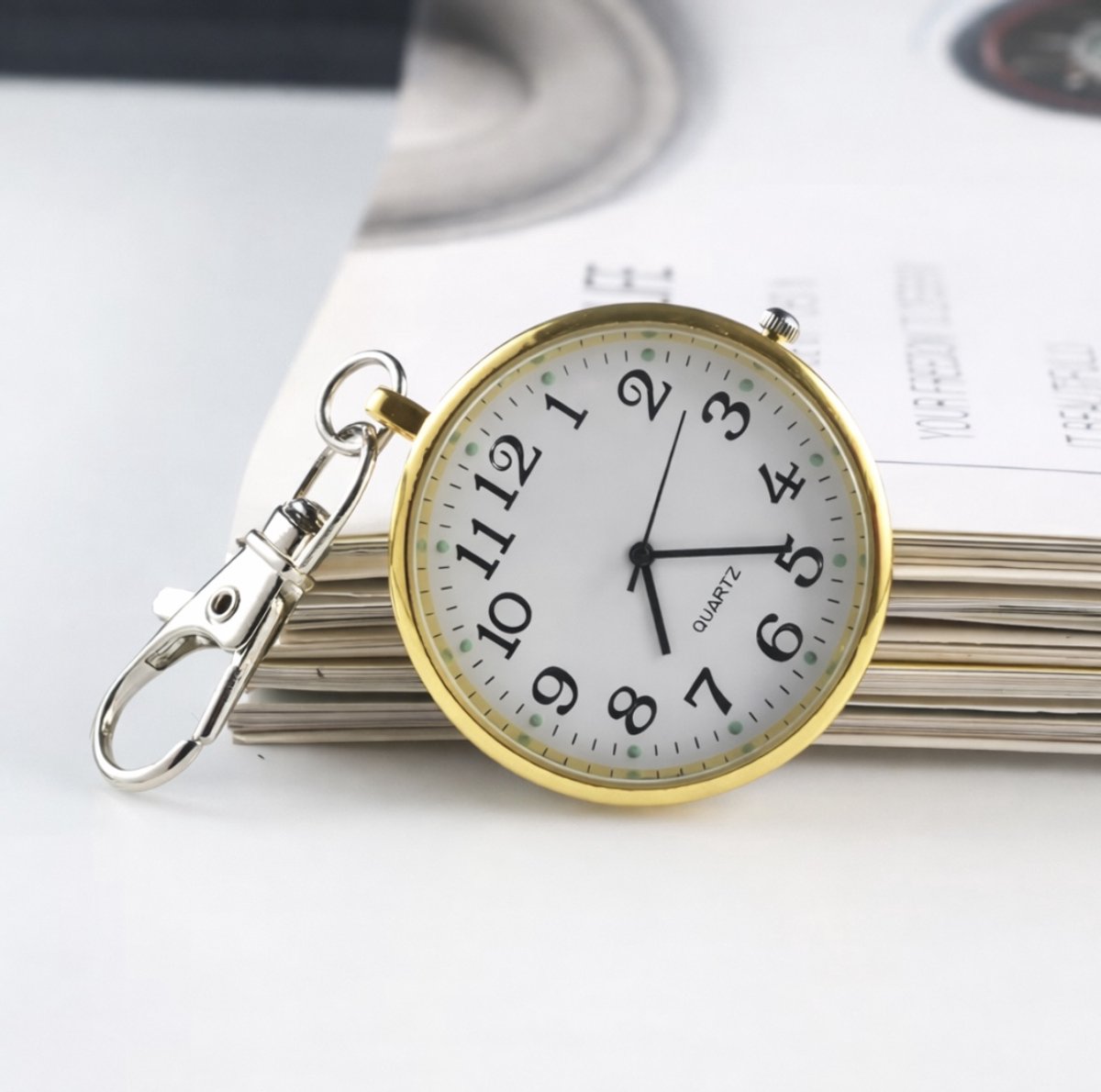 Zakhorloge - Goud - Quartz - Draagbaar - Pocketwatch - Duurzaam - Verpleegkundige - Sleutelbos