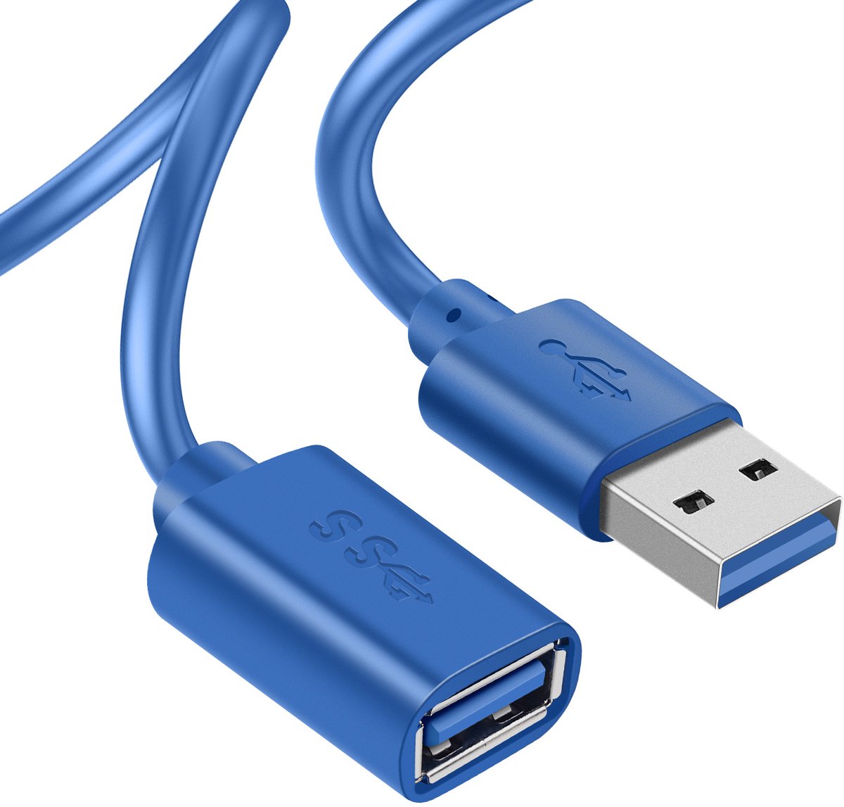 Akyga, USB Snelle Gegevensoverdracht Verlengkabel 1.8m lang, Blauw