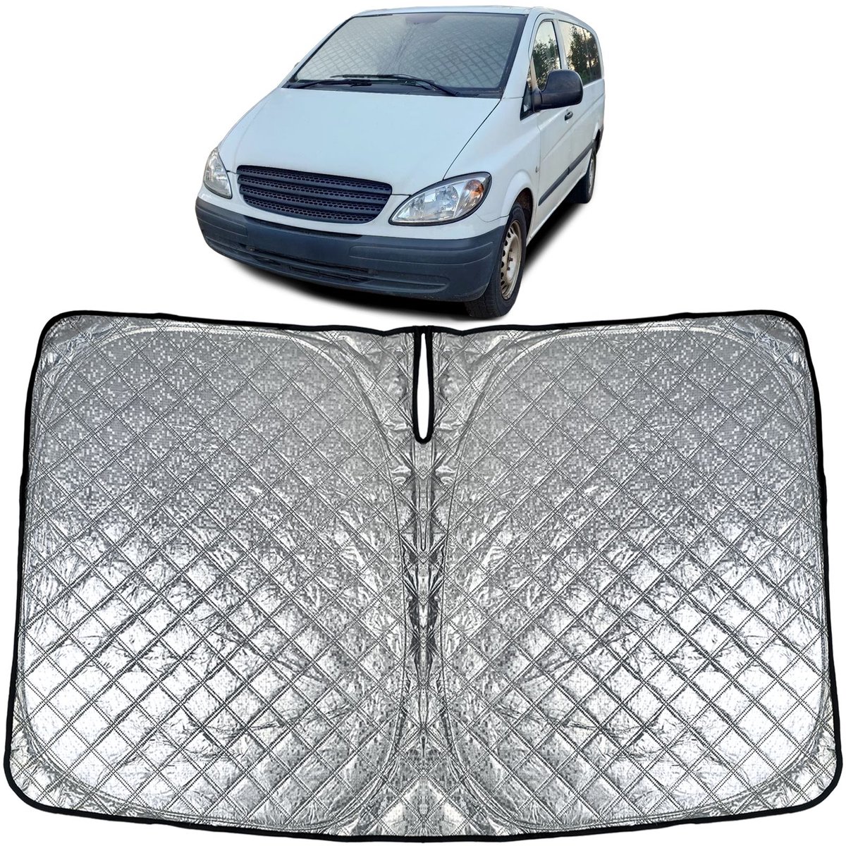 Premium Zonnescherm Voor Mercedes Vito / Viano W639 2003-2014 | Voorruit | Hittebescherming & Privacy