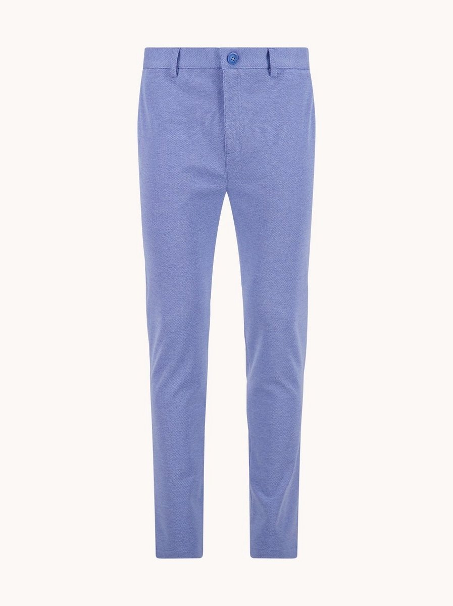 A Fish Named Fred Chino Trouser Melange Pique Light Blue (33.204 - 610)