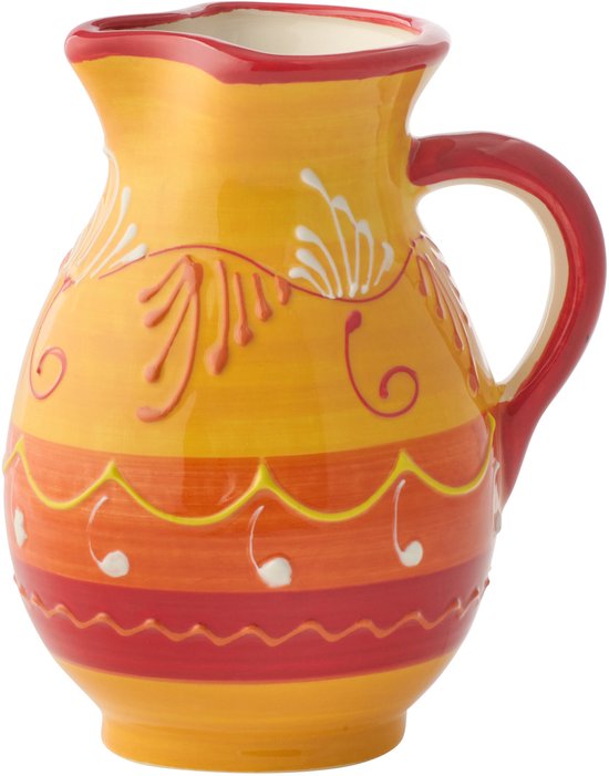 J-Line Carafe - céramique - orange/rouge