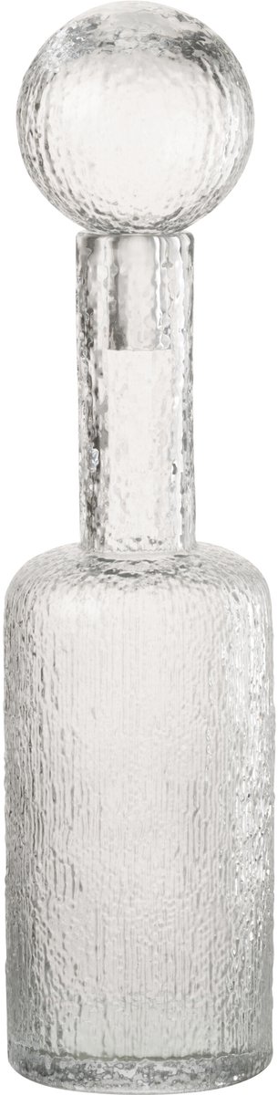 decoratie Fles Reliëf - glas - transparant - medium