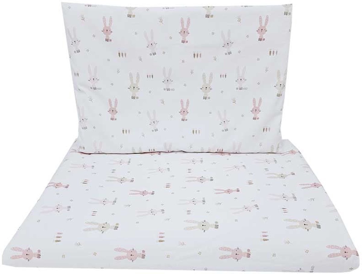 Printed cotton bedding - 2-piece 135x100 cm BUNNY
