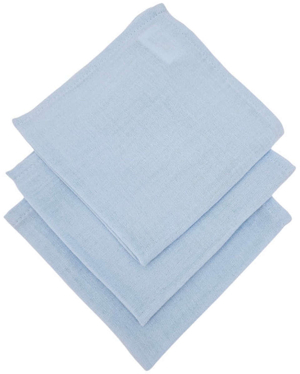 Muslin Nappies 30x30cm 3pcs. BLUE