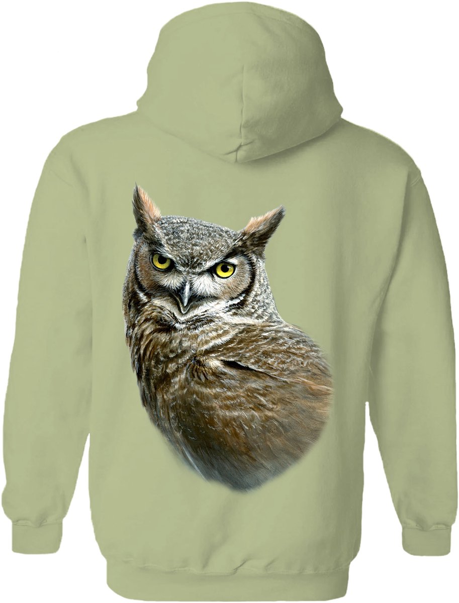 Uil Oehoe Great Horned Owl The Coloured House Hoodie 3XL