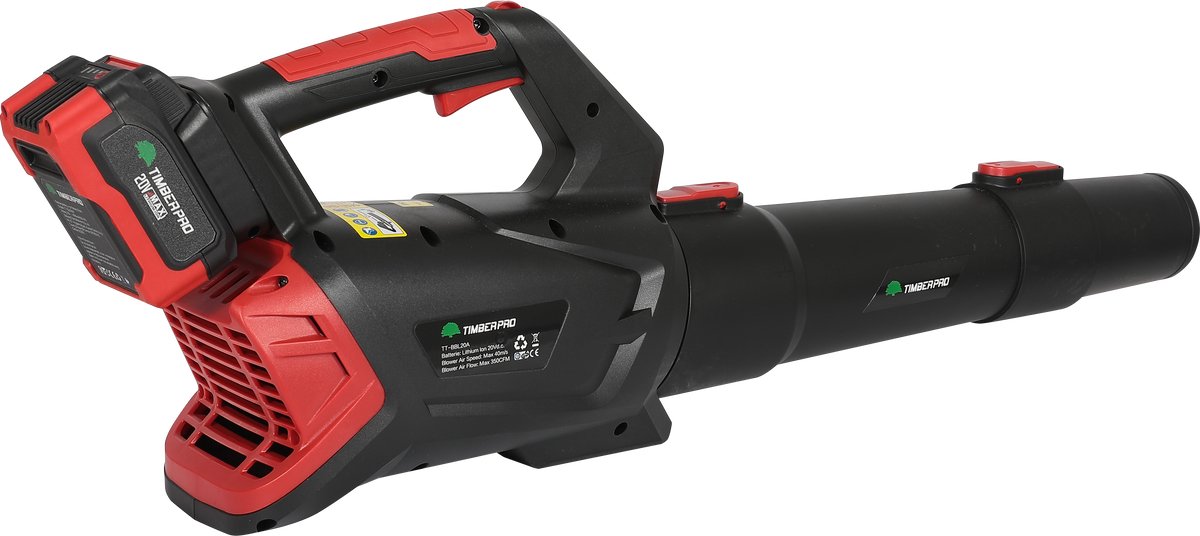 TIMBERPRO - Bladblazer op batterij 20V (incl. 2A batterij en lader), compatibel met batterijen Makita, Dewalt, Milwaukee – foto 3