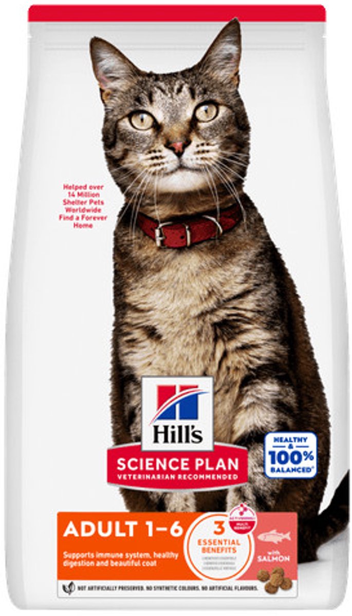 Hill's Feline Adult Zalm - Kattenvoer - 7 kg