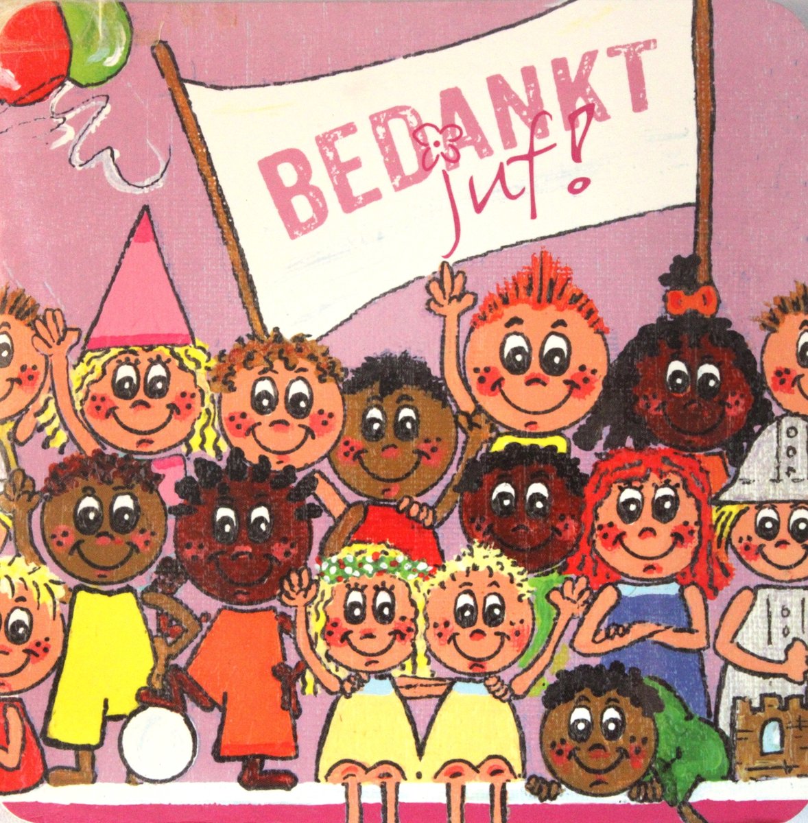 6 Luxe Geslaagd Wenskaarten - Kaart Wens Kaart Examen Geslaagd School Studie Opleiding - Bedankt Juf Spandoek - Vierkant 14x14cm Rood Wit Blauwe Envelop - Art of Cards - Gratis Verzonden - Hoge Afnamekortingen