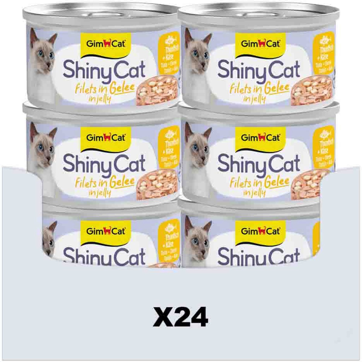 GimCat 70 g - GimCat ShinyCat Filets in jelly tonijn + kaas