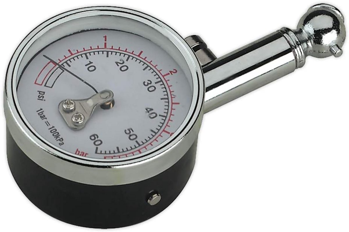 Precisie Bandenspanningsmeter - Metrische en Defensieve Metingen tot 60 PSI