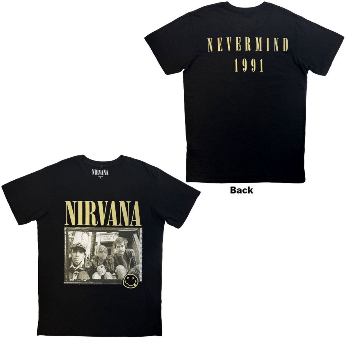 Nirvana - Nevermind '91 Hotel Photo Heren Tshirt - 2XL - Zwart