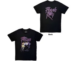 Prince - Purple Rain Logo Outline Heren Tshirt - L - Zwart