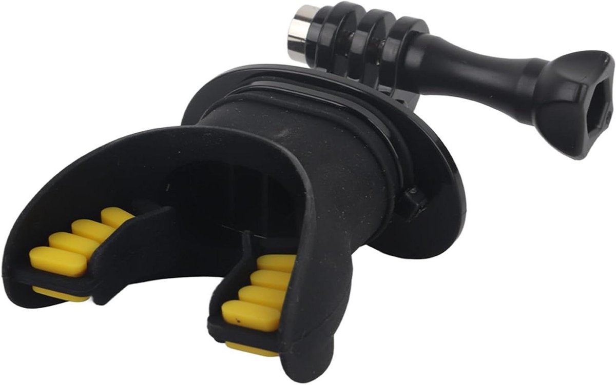 Bite Mount voor Video-opname bij Surfen, Duiken en Schaatsen (Zwart)