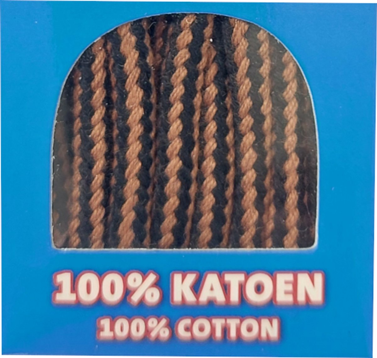 Marla/Ronilux Veter - Zwart/Bruin - Meerkleurig - Rond - Koord Veters - Lengte 90 cm - Dikte 4 mm - Schoenveter