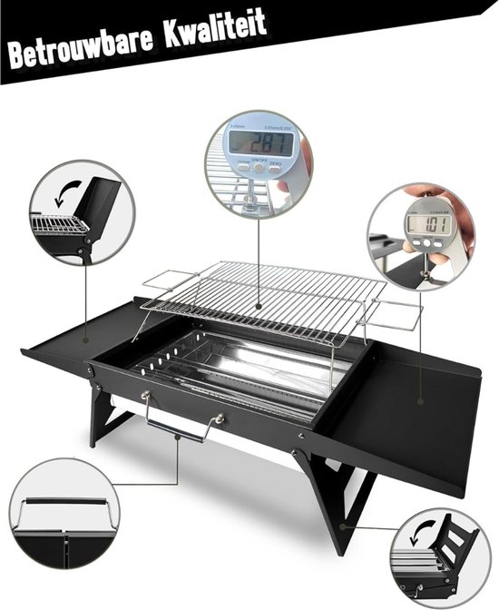 Barbecues Grill - Tafel Barbecue - Houtskoolbarbecues - Opvouwbaar & Ideaal voor Camping of Vakantie — afbeelding 3
