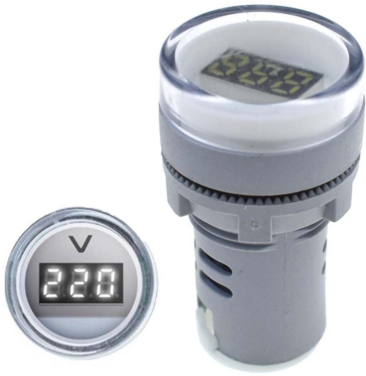 Mini Digitale Voltmeter met LED Display 60-500V AC – Spanningsmeter voor Elektrische Installaties