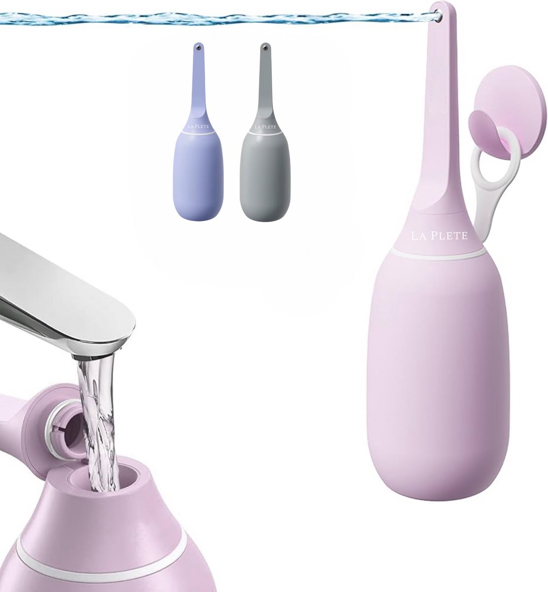 La Plete Peri Bottle – Mobiele Bidet & Spoelfles 400 ml – Postpartum & Zwangerschap – Perineum & Intieme Hygiëne - Roze