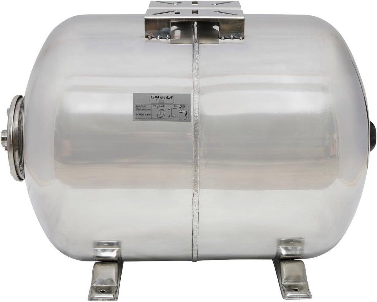 Drukvaat 100 Liter RVS voor Hydrofoorpomp - Max. 10 Bar - Inclusief Membraan