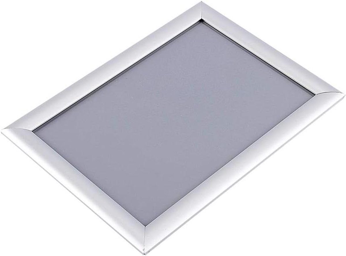 Allecto - Aluminium Pasfoto Frame - Fotolijst - Wanddisplay - Clip - Pasfoto's - A4 - Geschikt voor Diverse Toepassingen - Zilverkleurig - Foto en Notitie Display Stand.