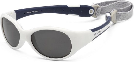 Flexibele Kinderzonnebril Unisex voor Kinderen - Wit Donkerblauw — afbeelding 4