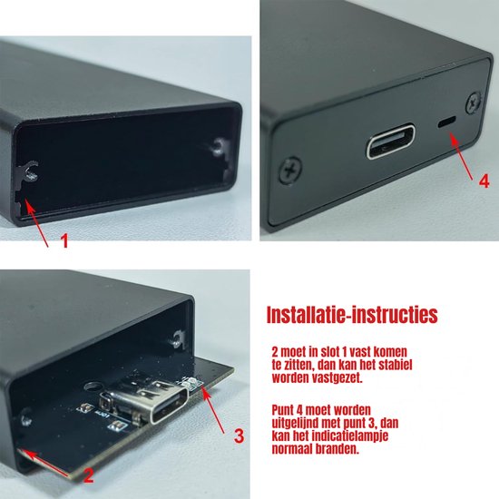SCH® SSD Externe Harde Schijven - SSD Externe Harde Schijf - Zwart - ‎11cm x 5cm x 2cm van sch — afbeelding 4
