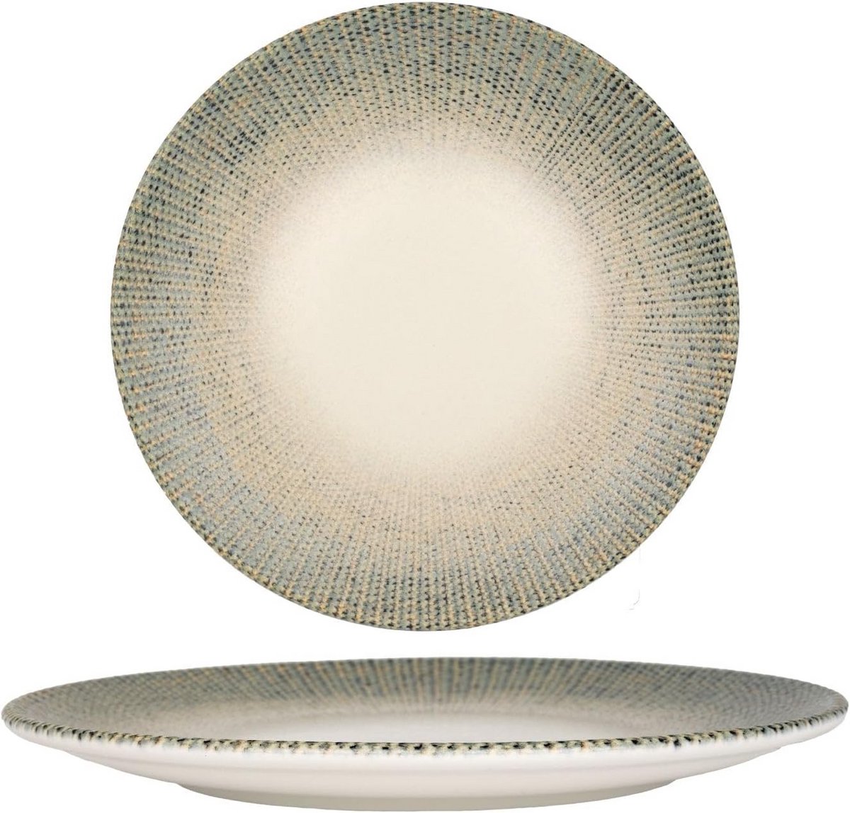 Set van 6 Dessertborden van Porselein - 21 cm - Geschikt voor Oven en Vaatwasser