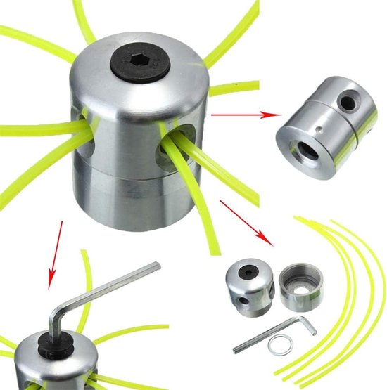 Grastrimmer Kop - Dubbele Draad Aluminium - Diameter 4.5 cm/5 cm — afbeelding 4