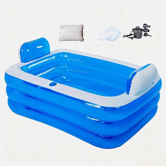 SCH® Inklapbaar Bad - Bad - Blauw - 160cm x 120cm x 60cm