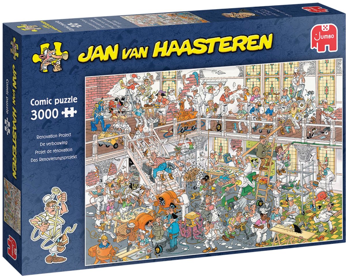 Jan van Haasteren De verbouwing - Puzzel 3000 stukjes volwassenen - Legpuzzels — afbeelding 5
