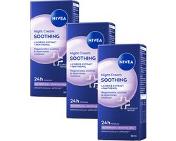 NIVEA Verzachtende Nachtcrème voor Vrouwen - Gevoelige huid - Ongeparfumeerd en PH-neutraal - Met…