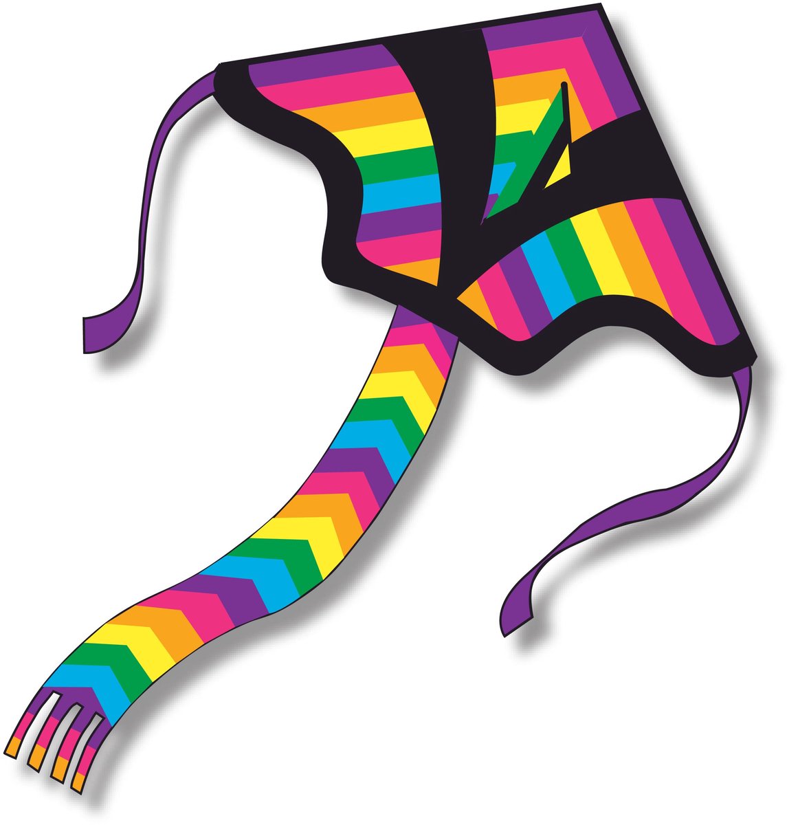 Vlieger Delta Rainbowtail JUMBO 125x145