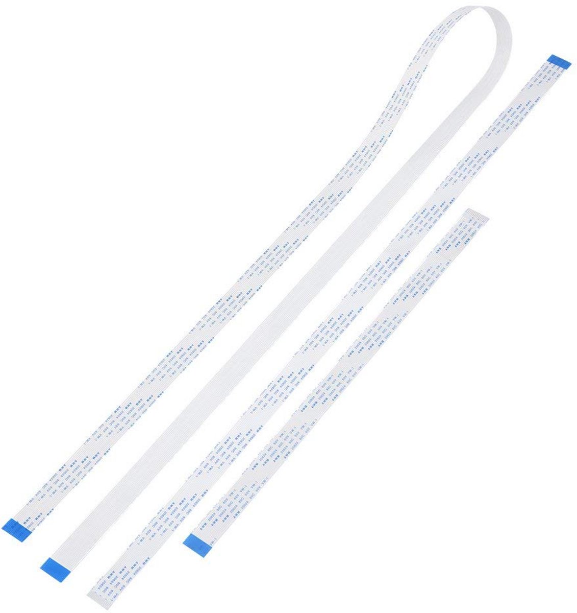 Set van 3 Platte Flexibele Lintkabels (FFC) met 15 Pinnen - Diverse Lengtes: 30, 50 en 100 cm