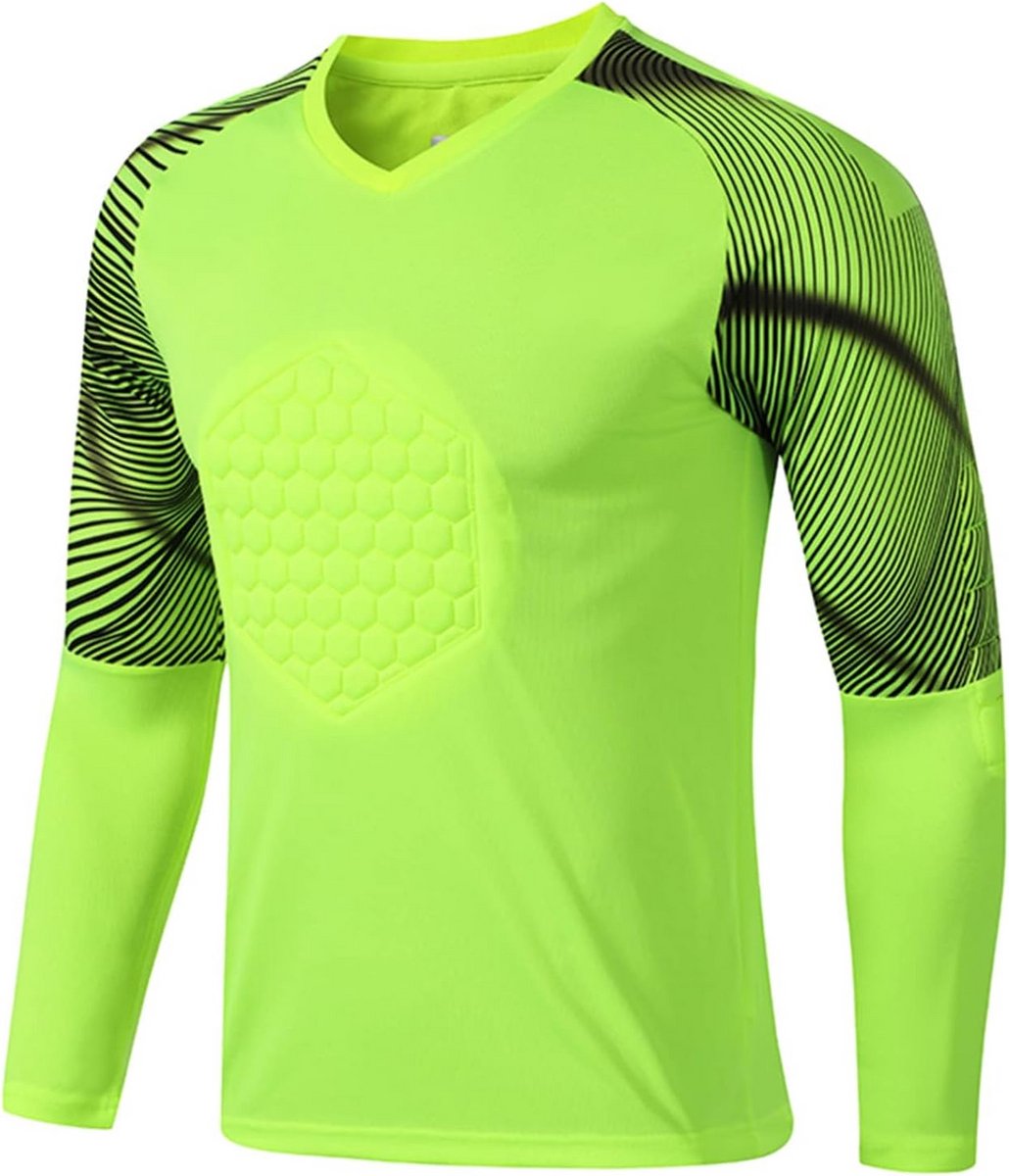 Gewatteerd Voetbalshirt voor Heren - Lange Mouwen Doelmanshirt met Bescherming