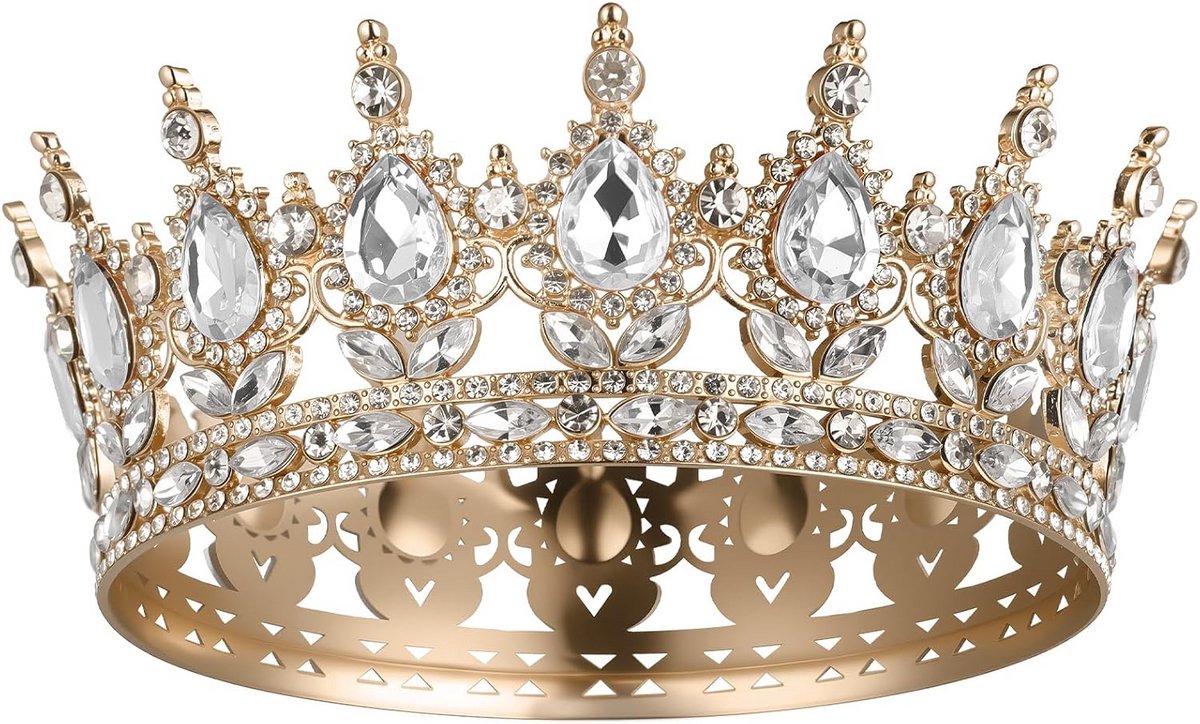 Glinsterende Strass Kroon voor Dames - Vintage Tiara voor Bruiloft en Feest