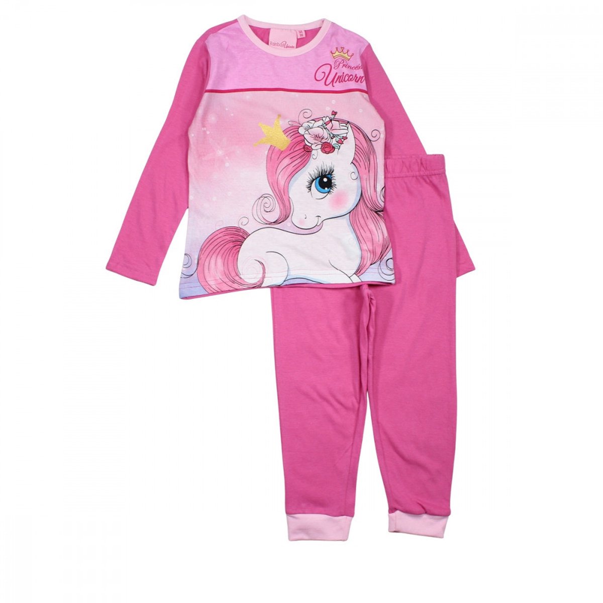 Eenhoornprinses Roze kinderpyjama's 5 jaar / 110 cm