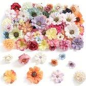 Grote Kunstbloemen Mix 2-8 cm - 50 Stuks - Gemengde Kleuren - Kasey
