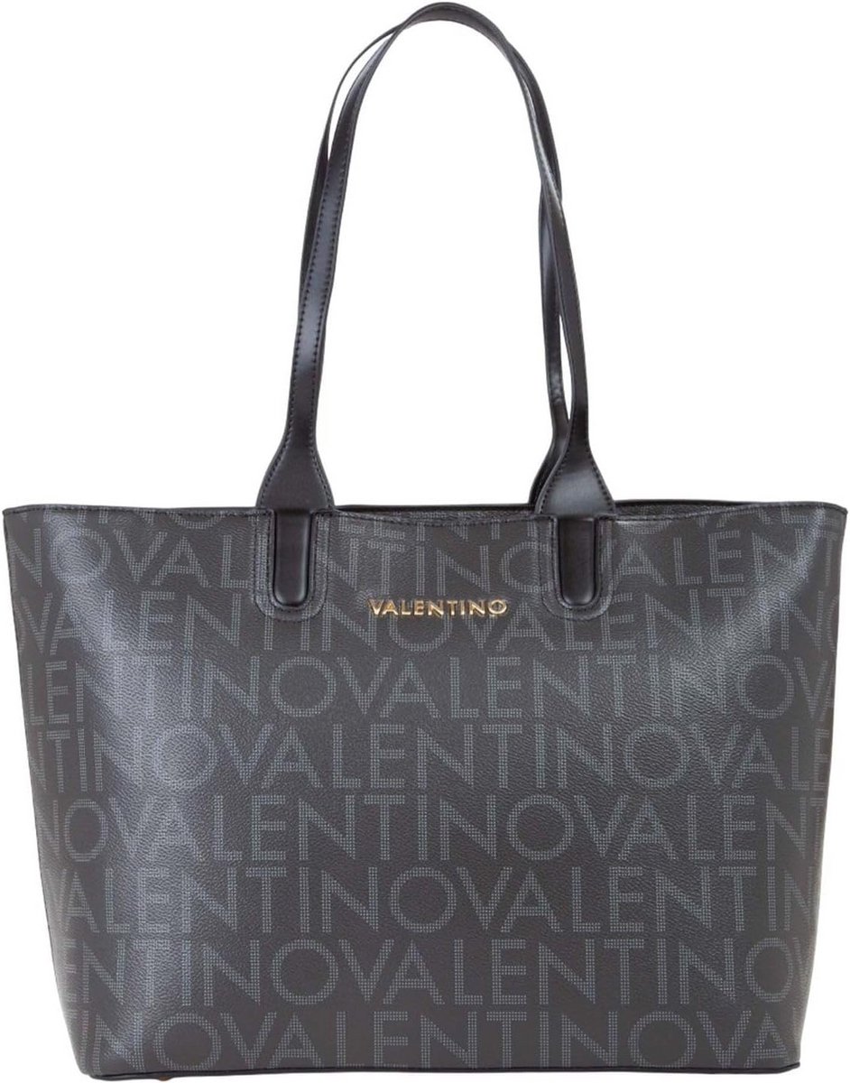 Dames Handtas Schoudertas Zwarte Shopper Met Korte Hendel