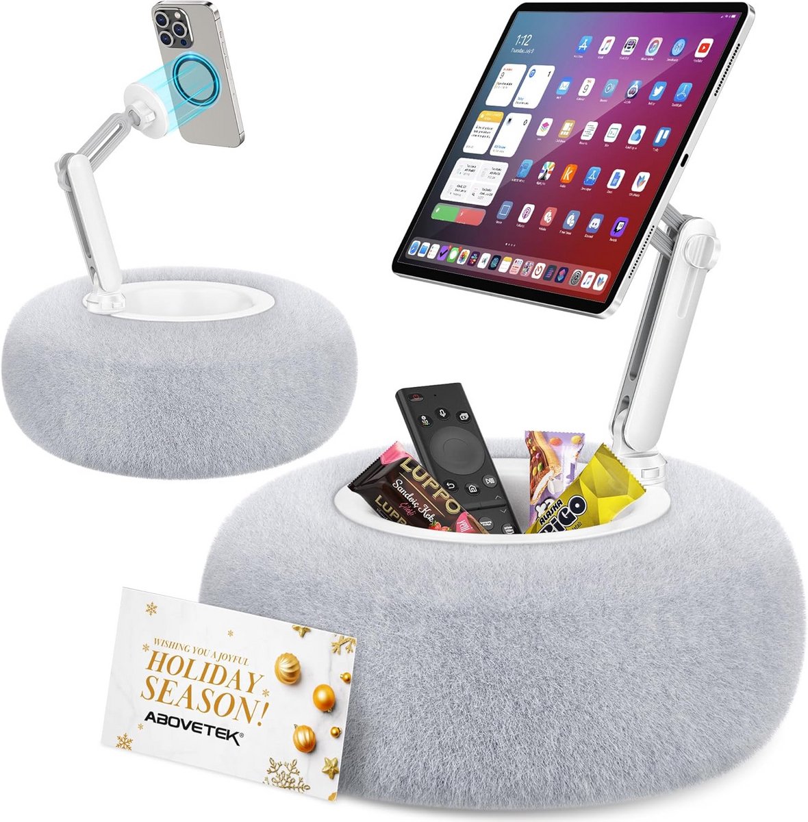 Magnetische Tablet & Kindle Houder Kussen voor Bed en Bank - 360° Verstelbaar
