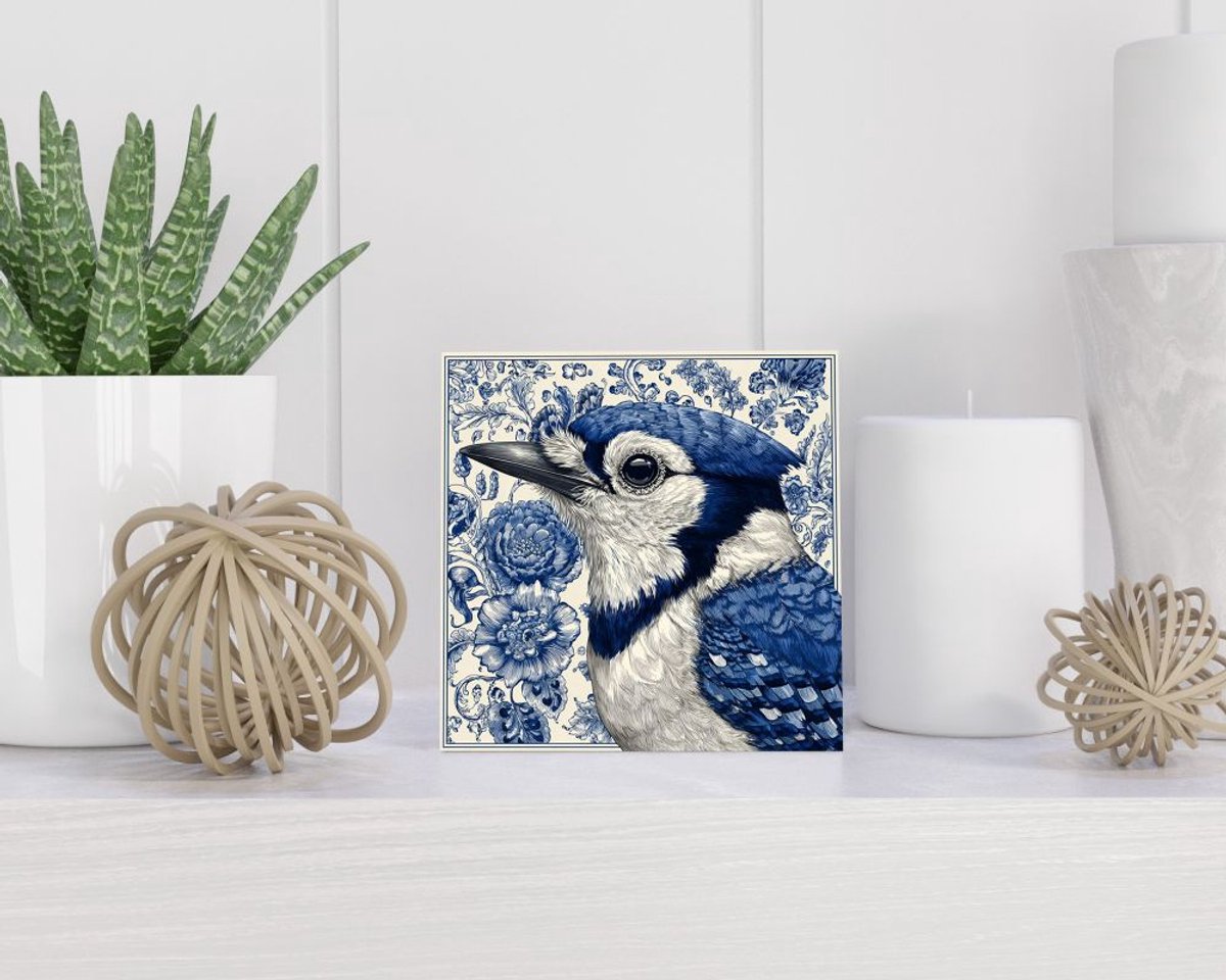 Tegel 15x15 cm met Delfts blauw cadeau decoratie | tegeltjes met tekst | tegeltjes met spreuken | collega | oma | opa | pensioen | mama | papa | vriend
