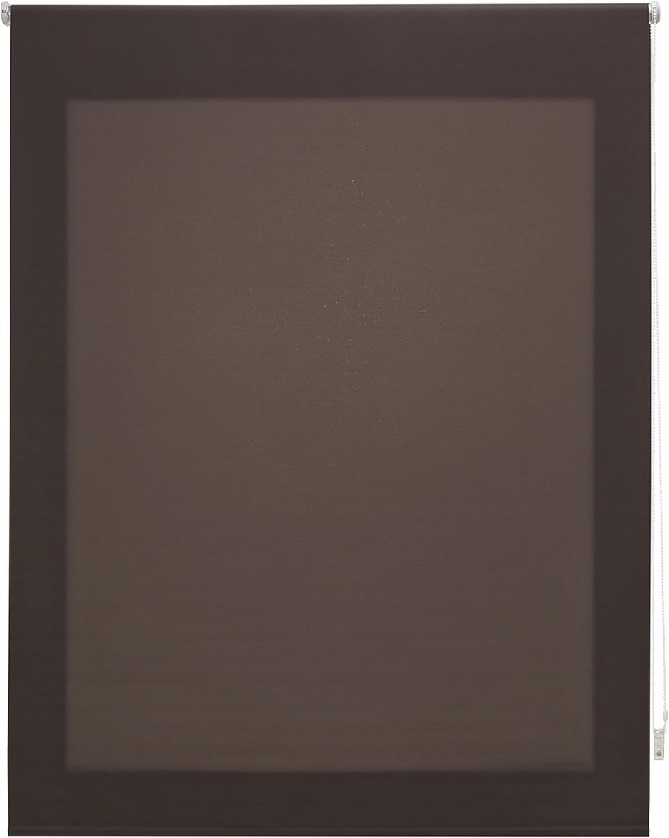 Doorschijnend Rolgordijn Donkerbruin - Zonwering voor Ramen en Deuren 60x120x250 cm